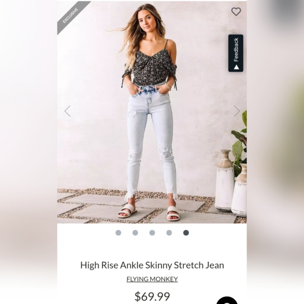 Flying Monkey High Waist Skinny Ankle Jeans